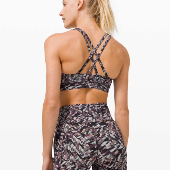 Lululemon Energy Bra in Pink Kaleidoscope Size 4 - Picture 2 of 6
